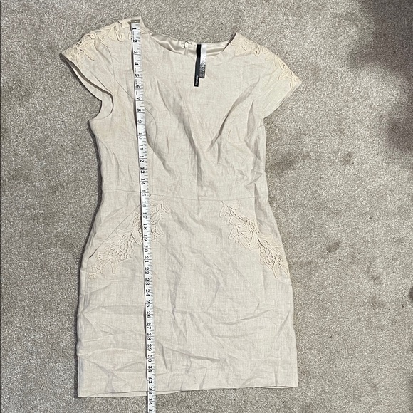 Kensie Elegant Cream Dress Lace Details